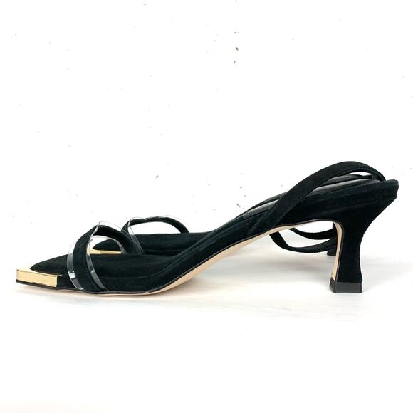 Good American Womens Standout Slingback Square Toe Heeled Sandals Black Size 8 - Picture 9 of 12